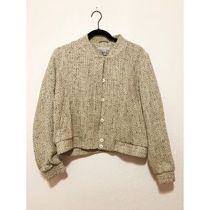 Tweed Bomber Jacket